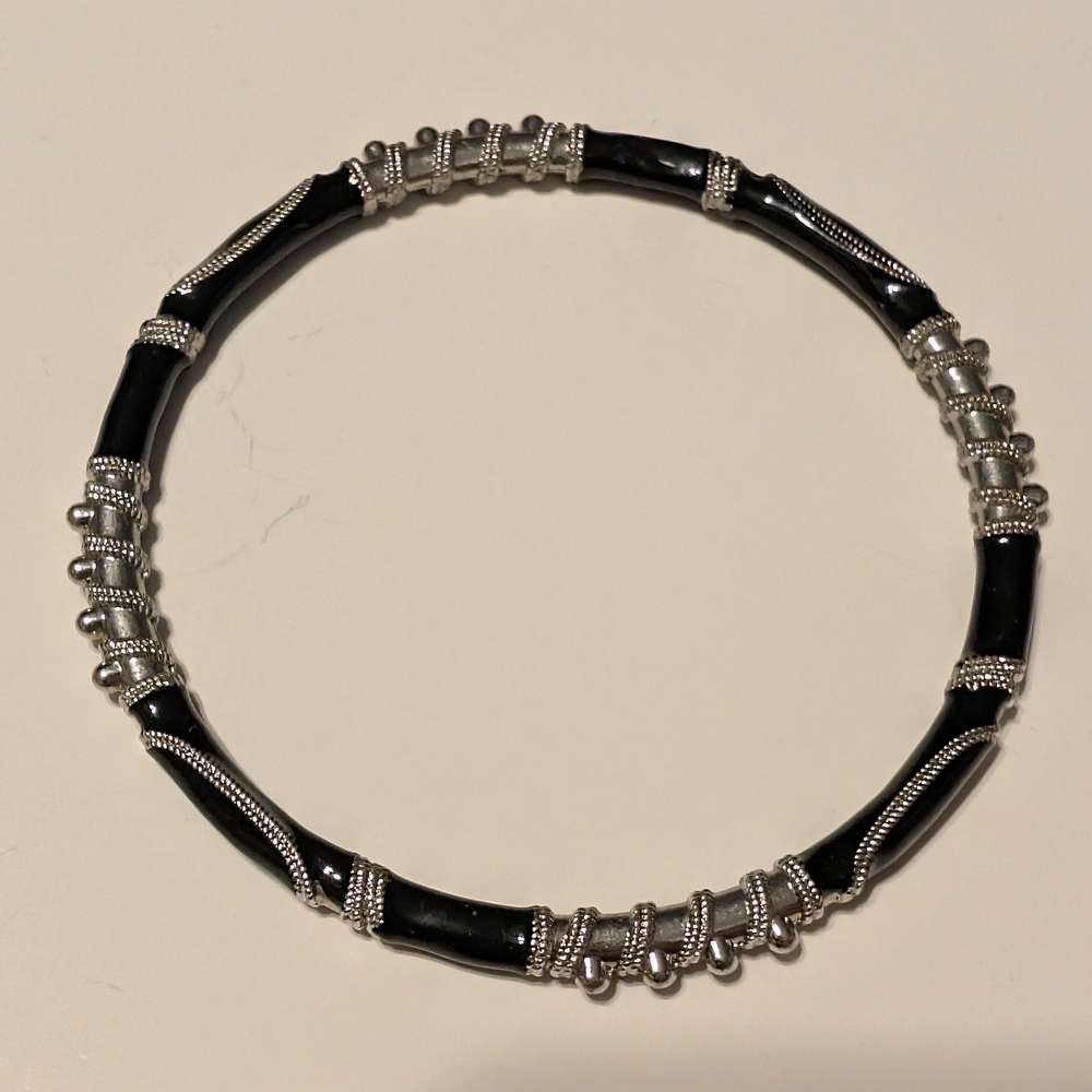 Laila Rowe Elegant Black and Silver Women's Bracelet